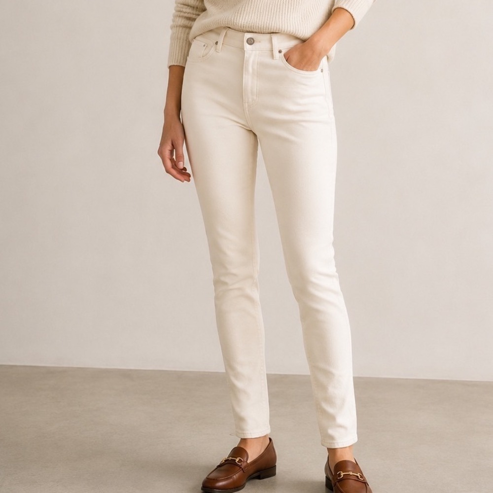 Talbots Cream Straight Leg Jeans